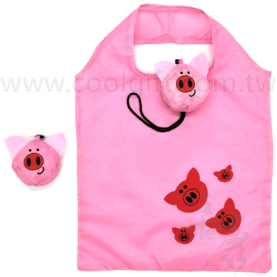 粉紅豬摺疊環保袋