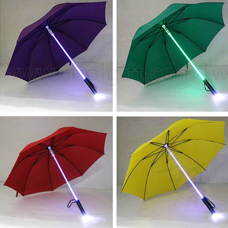 安全LED發光燈桿直傘