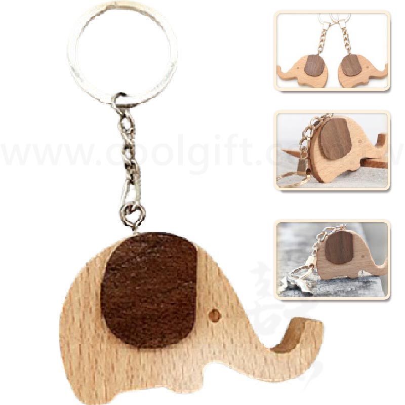 木質小象鑰匙圈