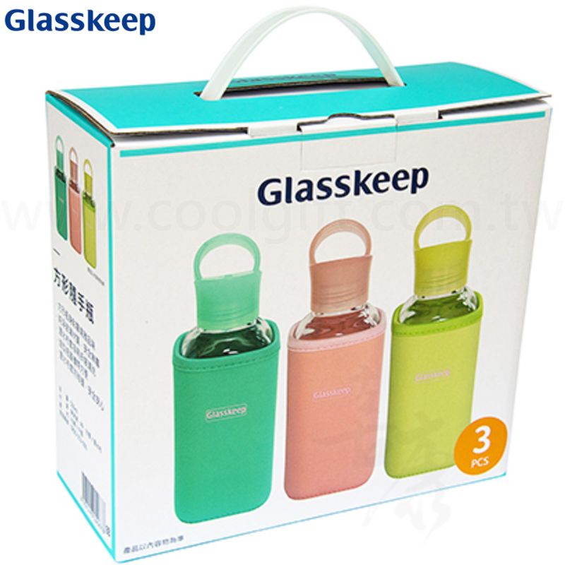 Glasskeep方形隨手瓶三入組 