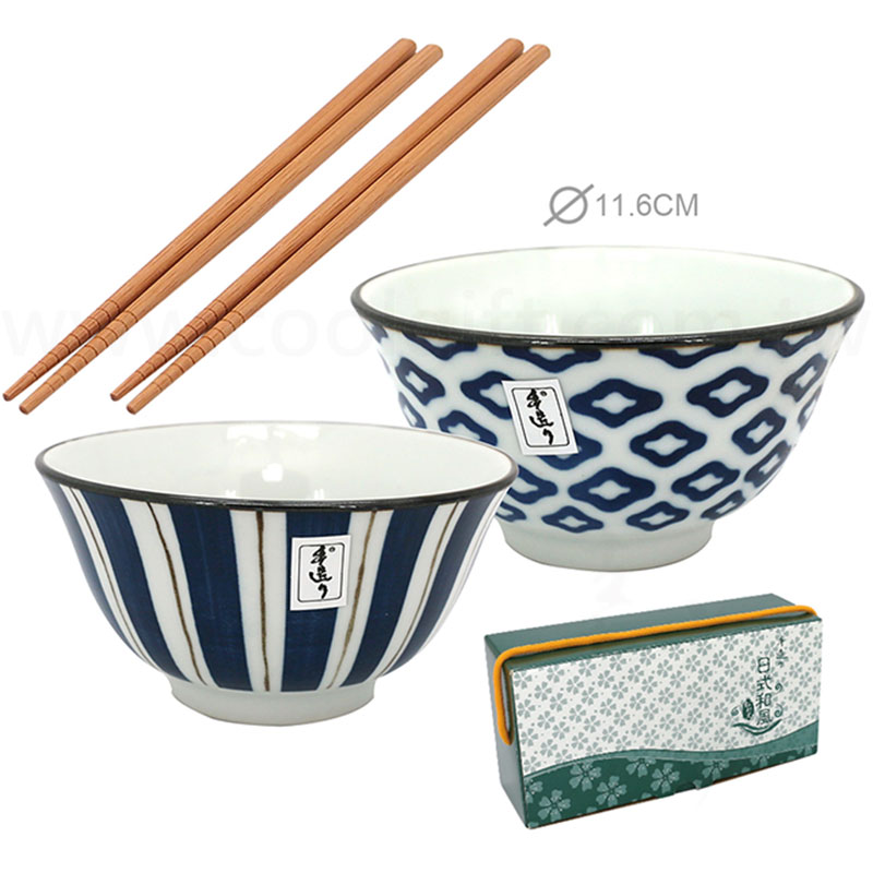 日本風翻邊碗筷組