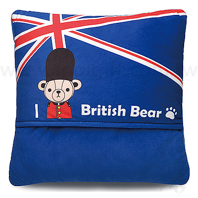 英國熊暖腳墊靠枕