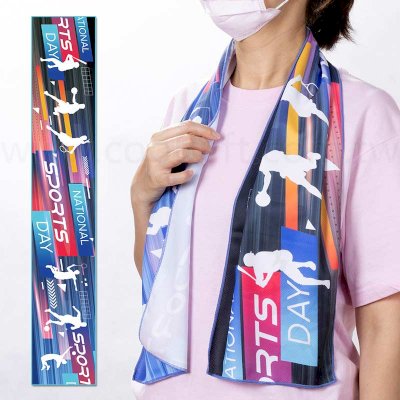 客製環保紗rPET鳥眼布長型運動巾