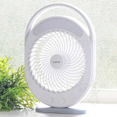 KINYO桌立兩用充電風扇