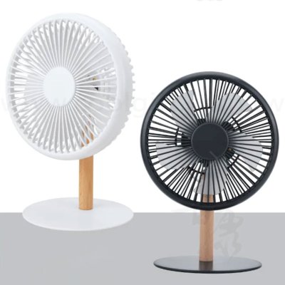 KINYO原木質感充電桌扇