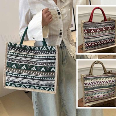 民族圖大編織提袋