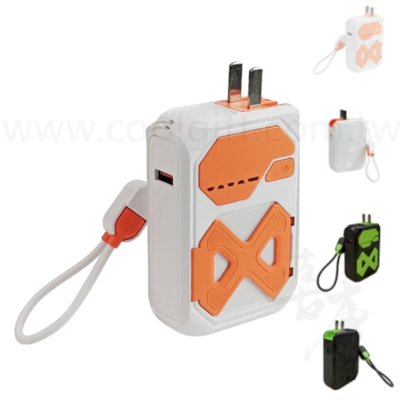 多功能自帶線行動電源10000mAh