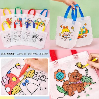 兒童彩繪不織布提袋