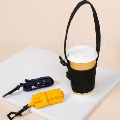 帆布飲料杯套附掛鉤