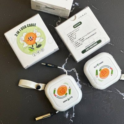 客製伸縮三合一充電線
