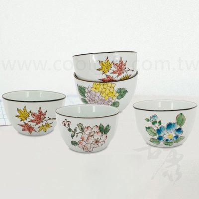 松村窯四季方口5入組