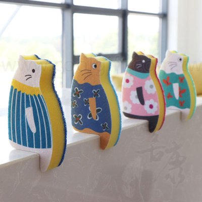 貓咪坐姿菜瓜布