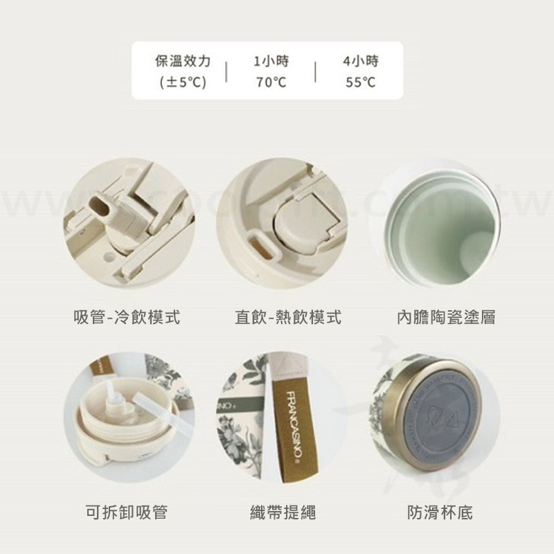 FRANCASINO百花陶瓷隨行杯