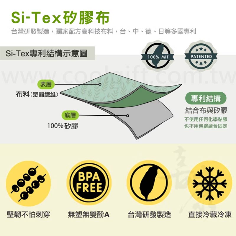客製矽膠布隨食袋