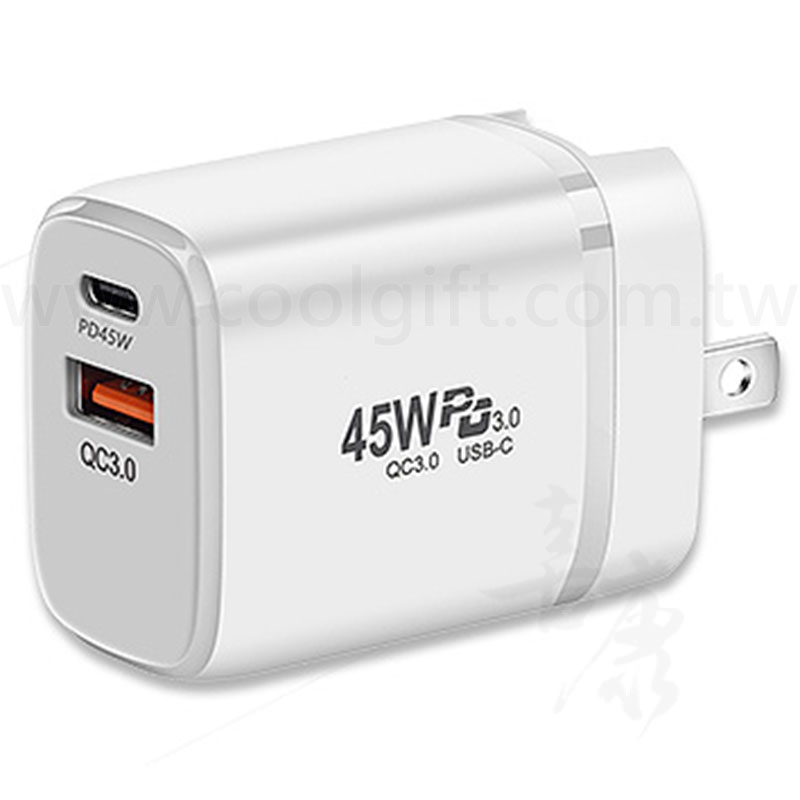 Type-C+USB 折疊充電插頭
