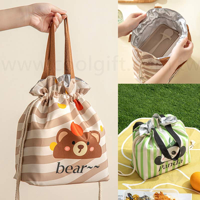 卡通抽繩束口保溫袋