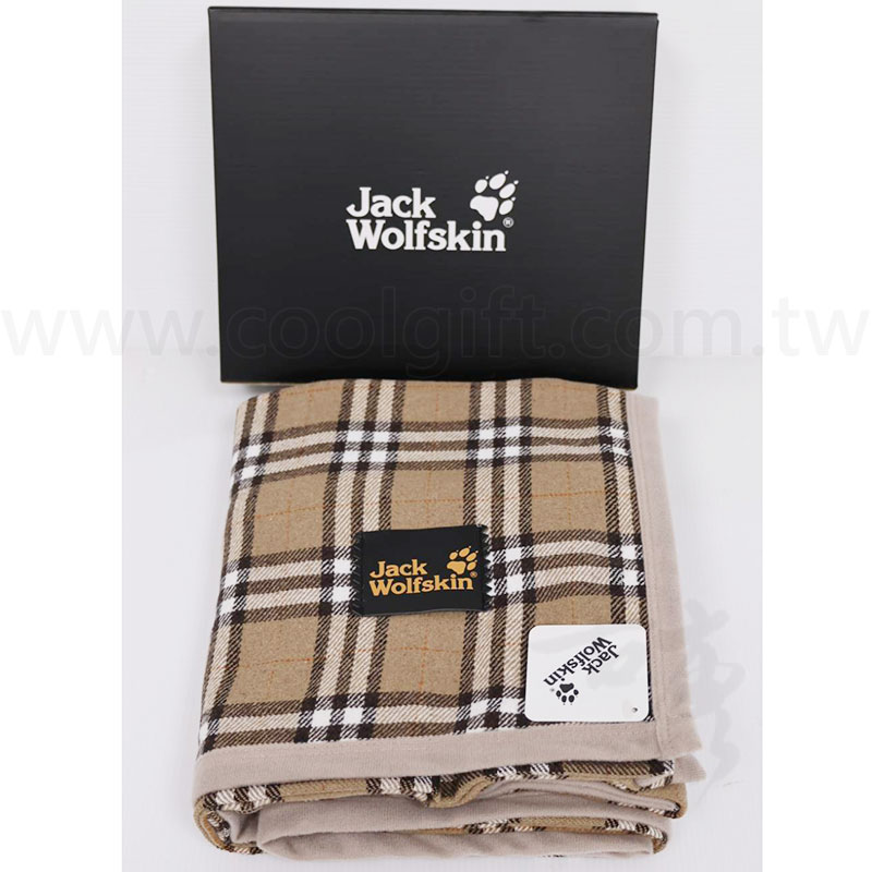 飛狼暖語格紋羊毛毯