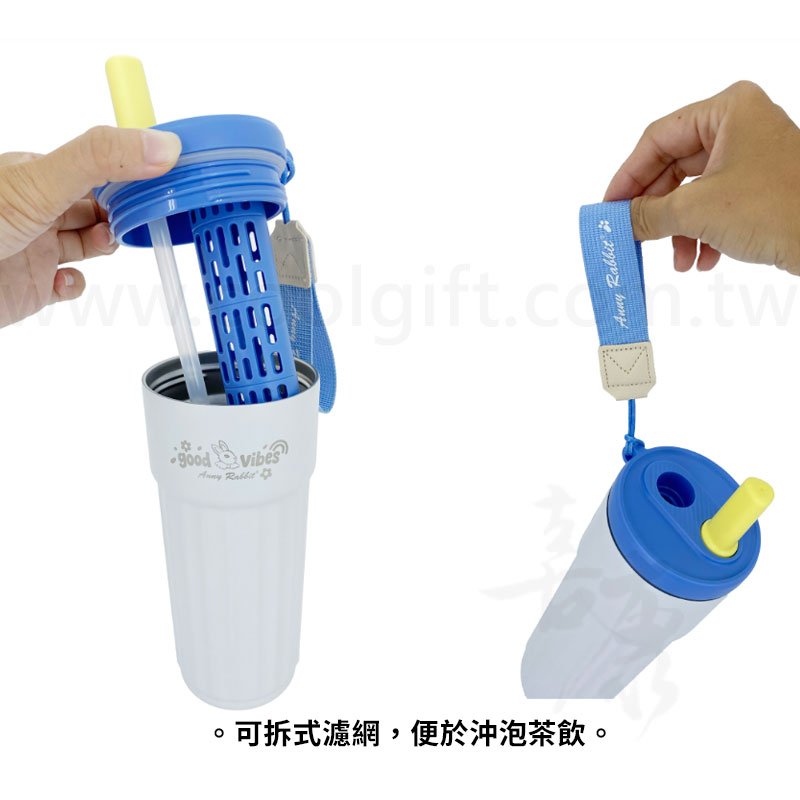 安妮兔吸管濾網真空杯