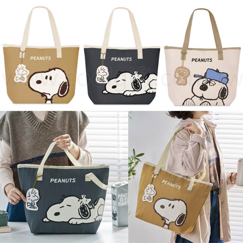 史努比小自在肩背吊飾大保溫袋