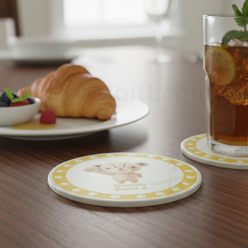 英國熊陶瓷吸水杯墊