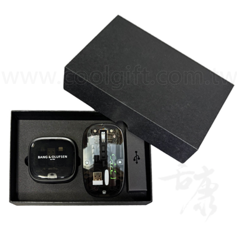 伸縮充電線滑鼠禮盒組