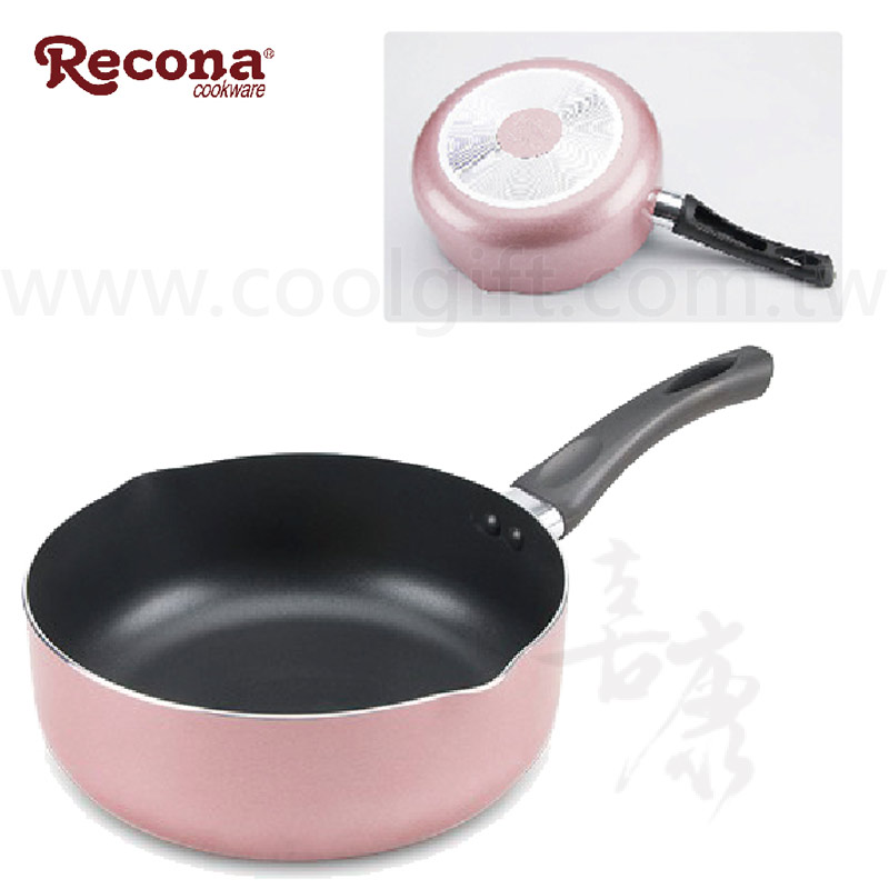 Recona玫瑰金不沾單把鍋